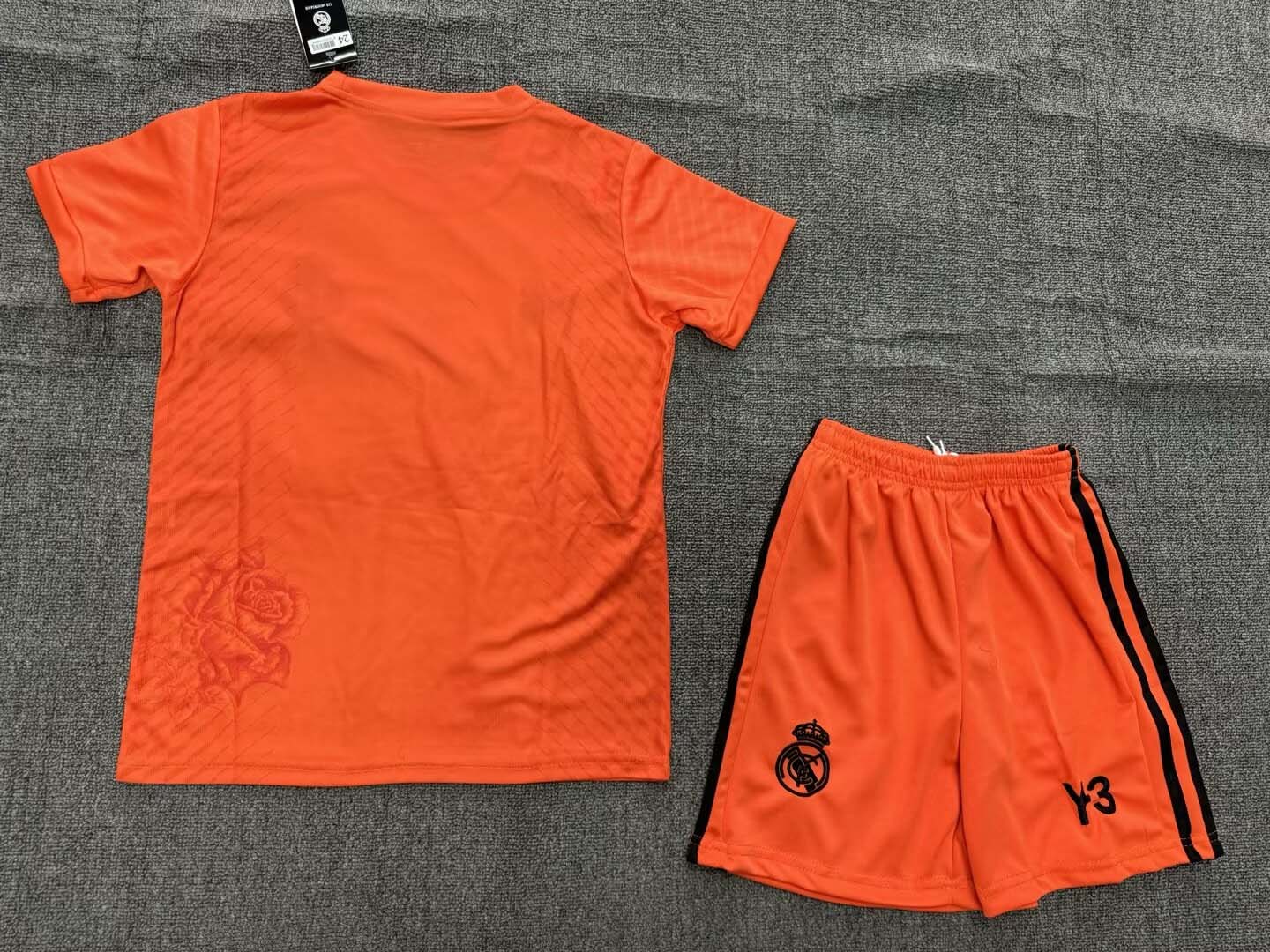 2024/2025 Real Madrid Y-3 Special Edition Orange Football Shirt 1:1 Thai Quality Kids Size