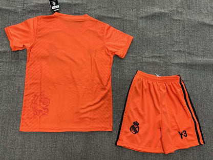 2024/2025 Real Madrid Y-3 Special Edition Orange Football Shirt 1:1 Thai Quality Kids Size