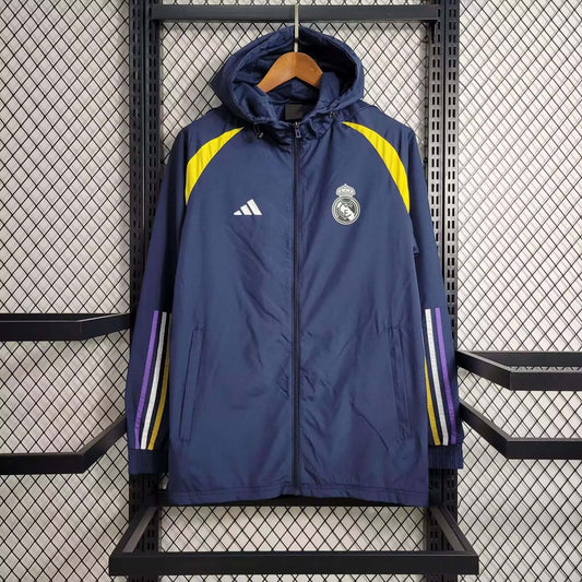 2023 Real Madrid Windbreaker Navy blue Soccer Jersey 1:1 Thai Quality