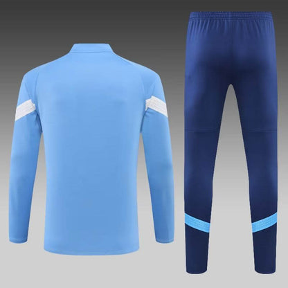 2022/2023 Manchester City Half-Pull Training Suit Blue Football Shirt 1:1 Thai Quality Set