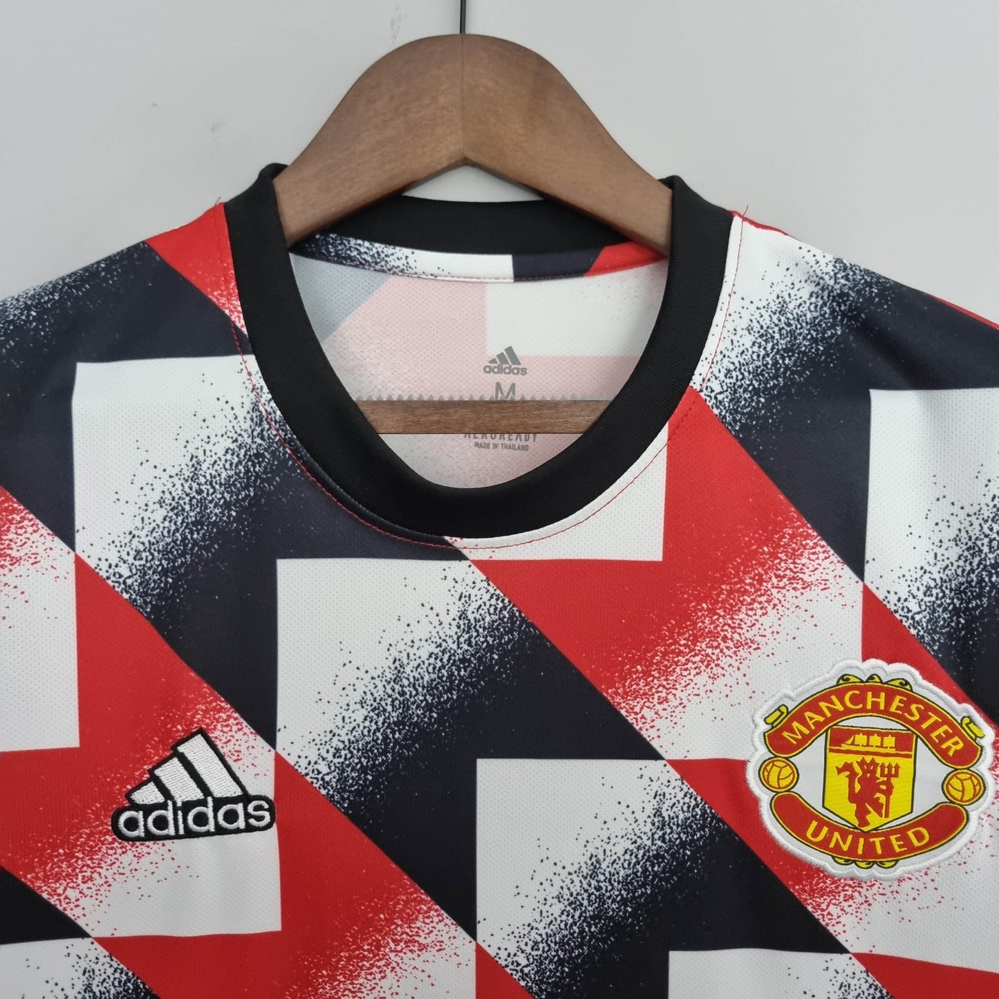 2022/2023 Manchester United Training Suit Red White Black Geometric Pattern 1:1 Thai Quality