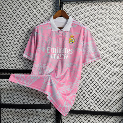 2023/2024 Real Madrid Chinese Dragon Pink Football Shirt