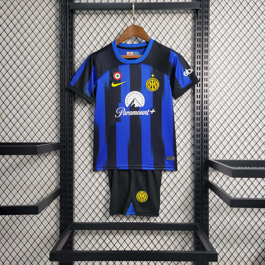 2023/2024 Internazionale Milan Home Football Jersey1:1 Quality Thai Kids Size