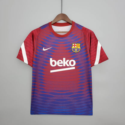 2021-2022 Barcelona Training Suit Red And Blue