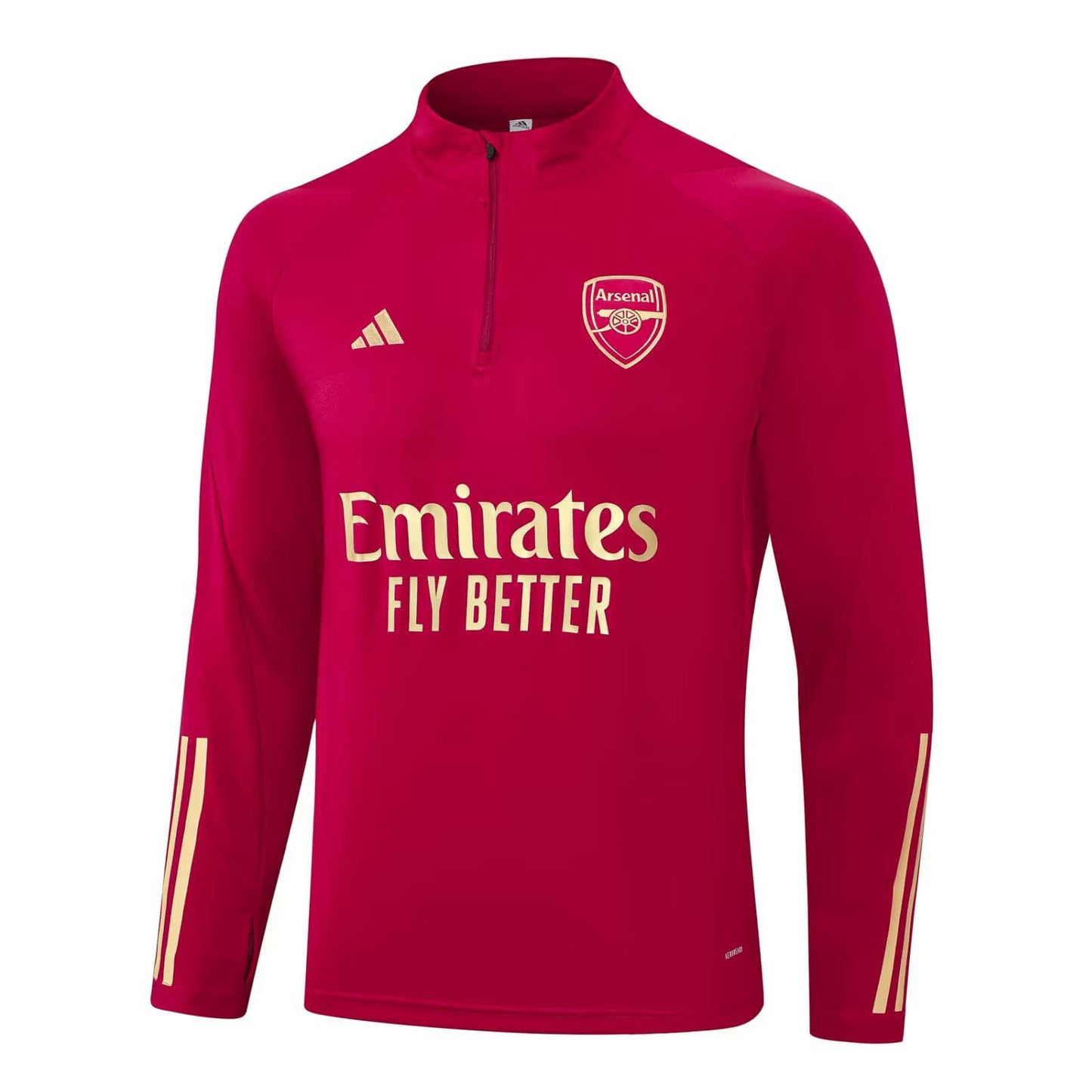 2023/2024 Arsenal Half-Pull Training Suit Red Football Shirt 1:1 Thai Quality Set