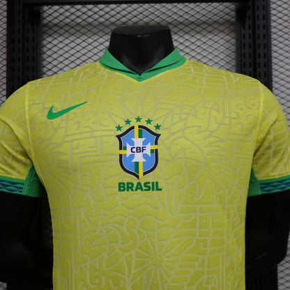 2024 Player Version Brazil Home Soccer Jersey