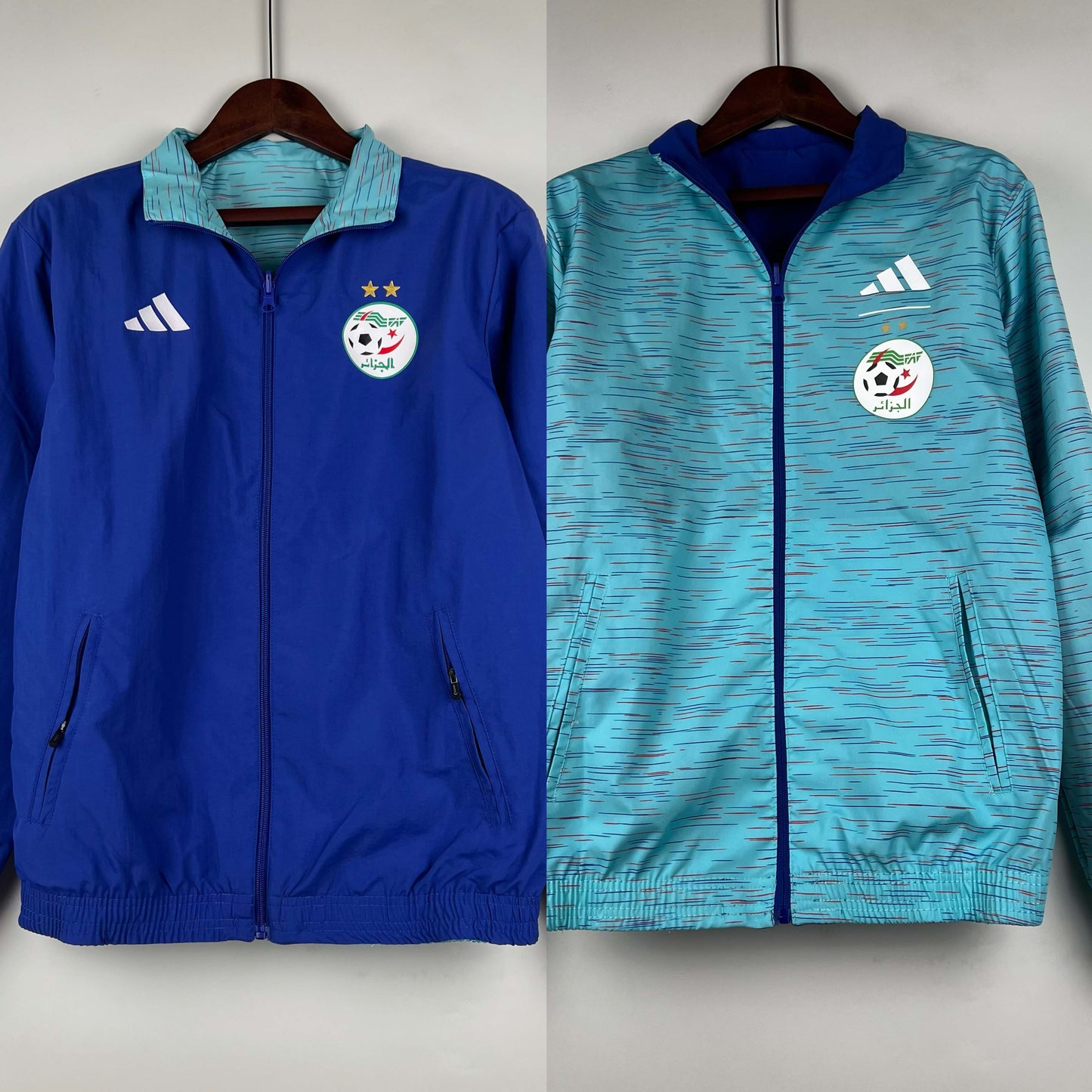 2023-2024 Algeria National Reversible Windbreaker Blue Soccer Jersey 1:1 Thai Quality