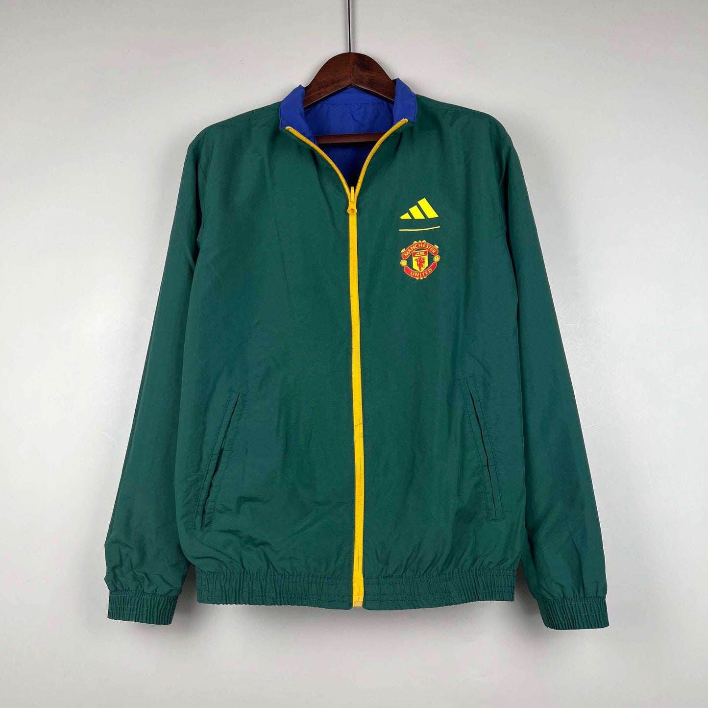 2023/2024 Manchester United Reversible Windbreaker（Blue-Green）Soccer Jersey 1:1 Thai Quality