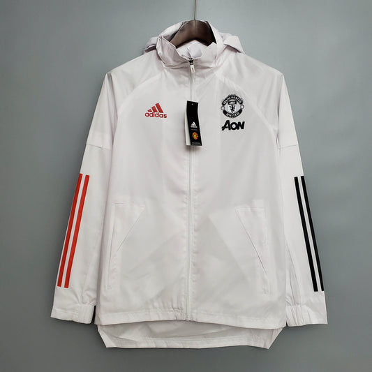 2021 Manchester United Jersey Windbreaker White(Black-Red Edge)