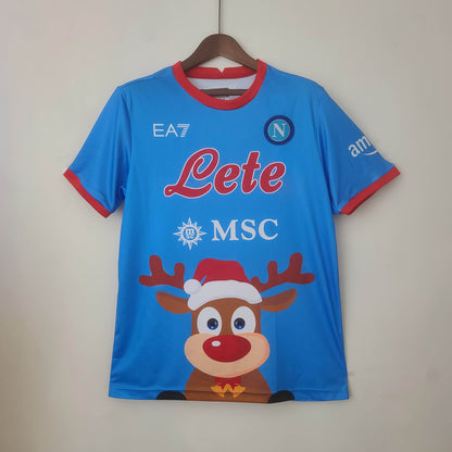 2022 Napoli Christmas Special Edition Blue Soccer Jersey 1:1 Thai Quality