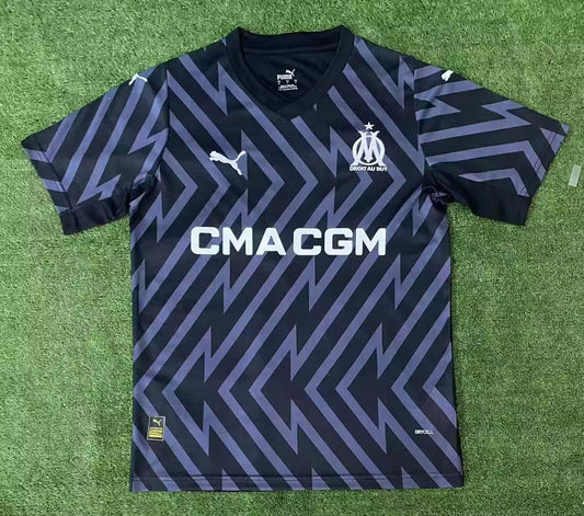 2023/2024 Olympique de Marseille Goalkeeper Black Soccer Jersey 1:1 Thailand Quality