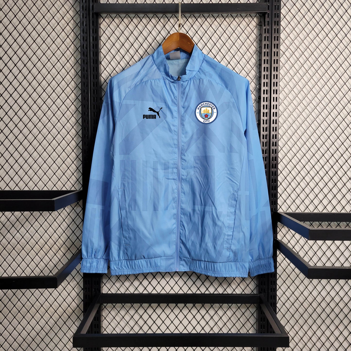 2023/2024 Manchester City Windbreaker Blue Jersey