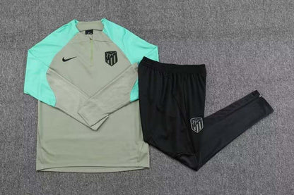 2023/2024 Atletico Madrid Half-Pull Training Suit Green 1:1 Thai Quality Set