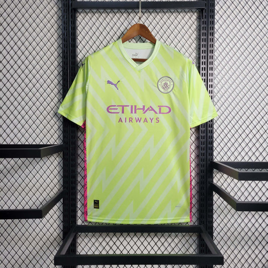 2023/2024 Manchester City Goalkeeper Fluorescent Green Football Shirt 1:1 Thai Quality