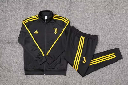 2023/2024 Juventus Long Zipped Jacket Black Football Shirt 1:1 Thai Quality Set