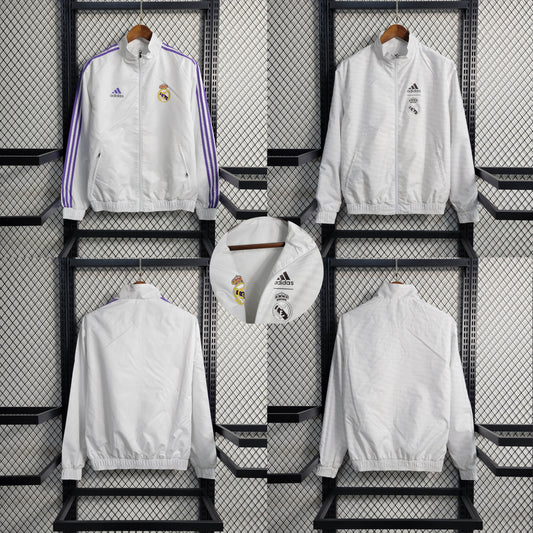 2023/2024 Real Madrid Reversible Windbreaker White