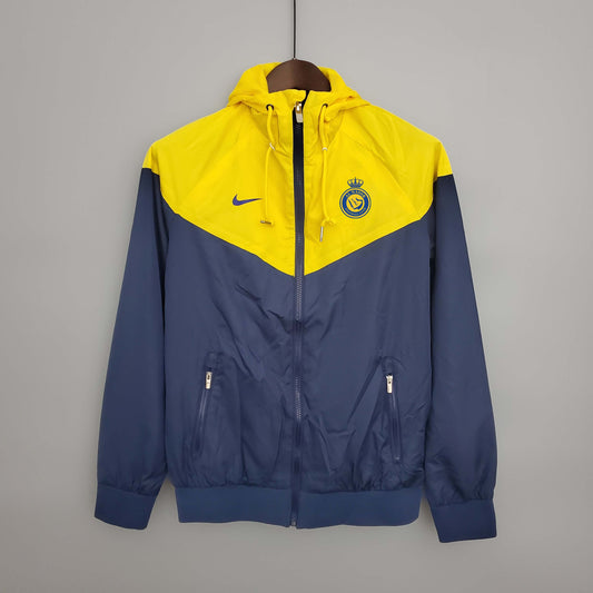 2023/2024 Al-Nassr Windbreaker Navy blue and yellow Soccer Jersey 1:1 Thai Quality