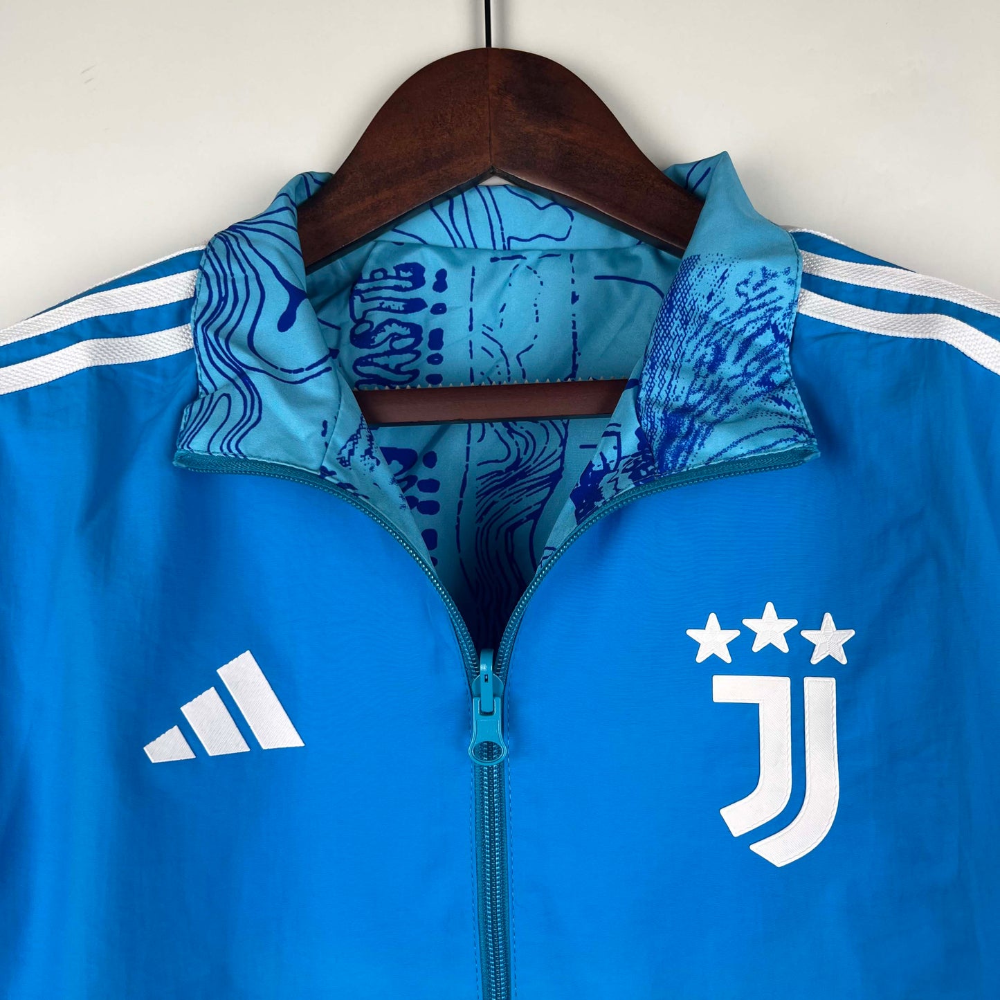 2023-2024 Juventus Reversible Windbreaker Blue Soccer Jersey 1:1 Thai Quality