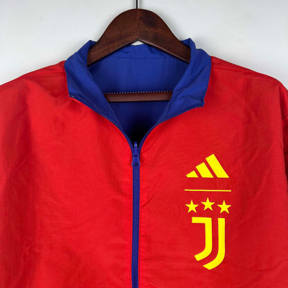 2023-2024 Juventus Reversible Windbreaker（Blue-red）Soccer Jersey 1:1 Thai Quality