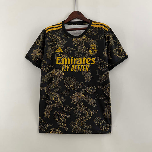 2023/2024 Real Madrid Special Edition Gold Dragon Football Shirt1:1 Thai Quality