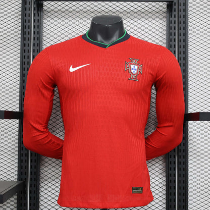 2024 Player Version Long Sleeve Portugal Home Football Shirt 1:1 Thai Quality