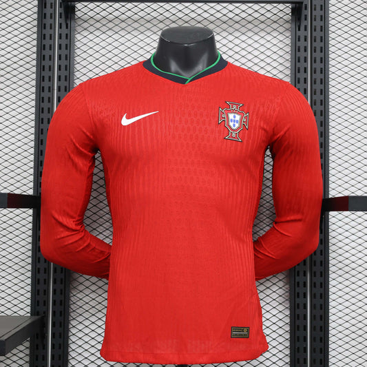 2024 Player Version Long Sleeve Portugal Home Football Shirt 1:1 Thai Quality