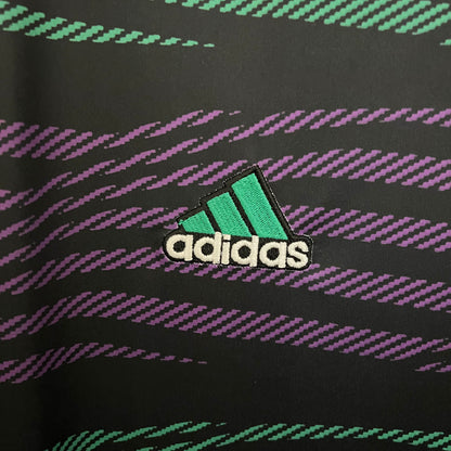 2023/2024 Real Madrid Training Wear Green And Purple Stripes Football Shirt