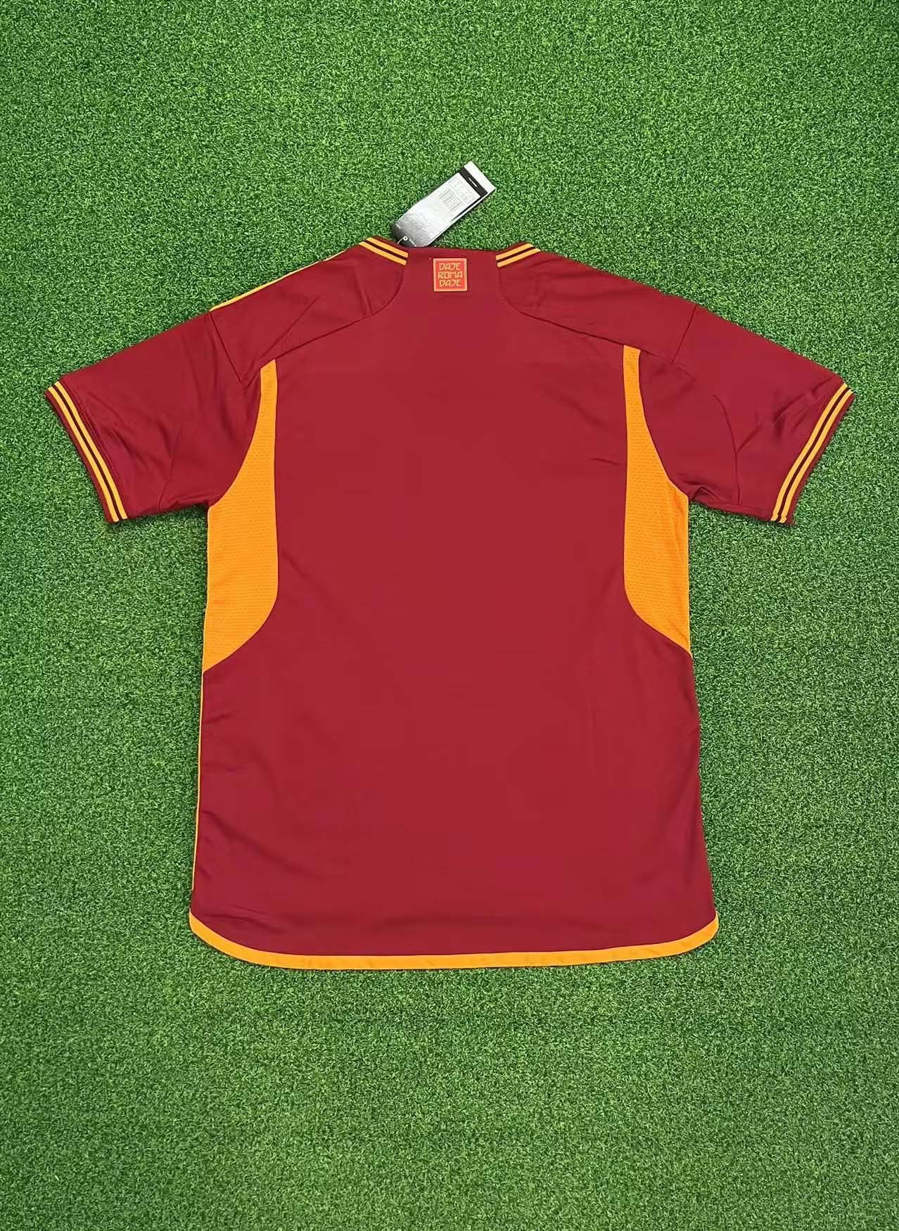 2023/2024 Roma Home Sponsor Edition Soccer Jersey 1:1 Thai Quality