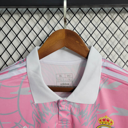 2023/2024 Real Madrid Chinese Dragon Pink Football Shirt