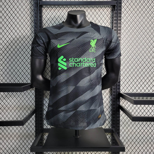 2023/2024 Player Version Liverpool Goalkeeper Black Football Shirt 1:1 Thai Quality