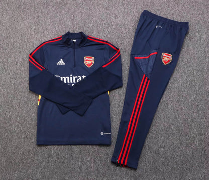 2022/2023 Arsenal Half-Pull Training Suit Royal Blue Football Shirt 1:1 Thai Quality Set