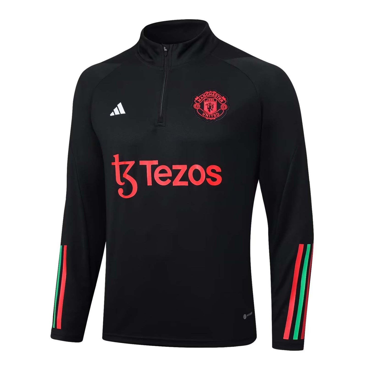 2023/2024 Manchester United Half-Pull Training Suit Black Football Shirt 1:1 Thai Quality Set