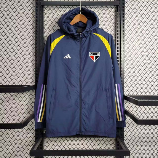 2023 So Paulo Windbreaker Navy blue Soccer Jersey 1:1 Thai Quality