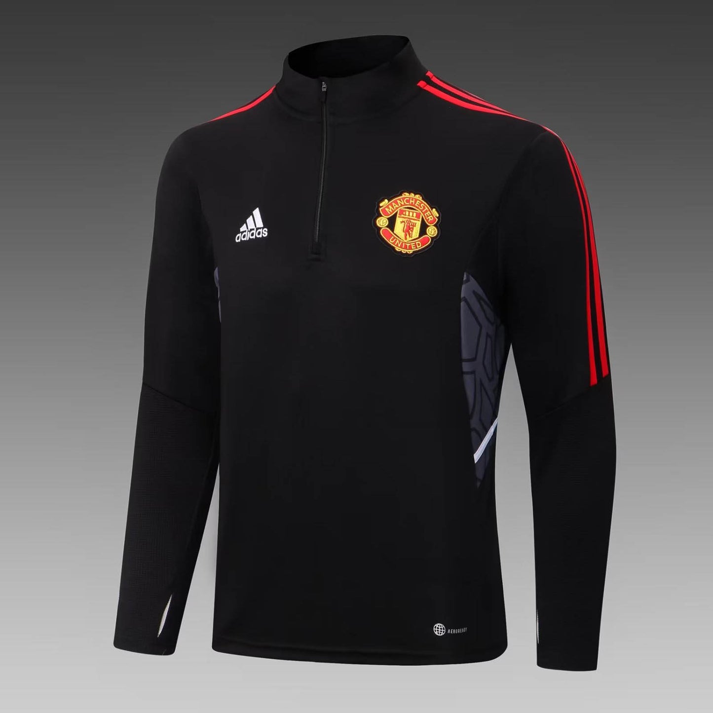 2022/2023 Manchester United Half-Pull Training Suit Black Football Shirt 1:1 Thai Quality Set