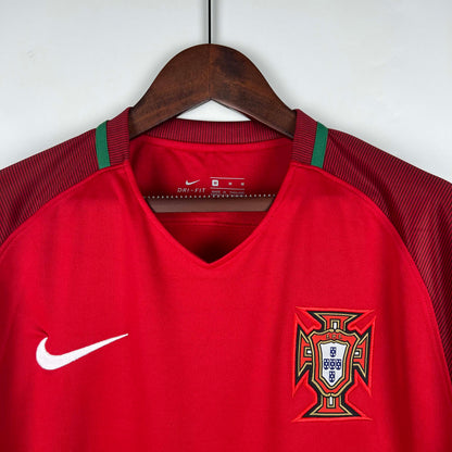 2016 Retro Long Sleeve Portugal Home Football Shirt 1:1 Thai Quality