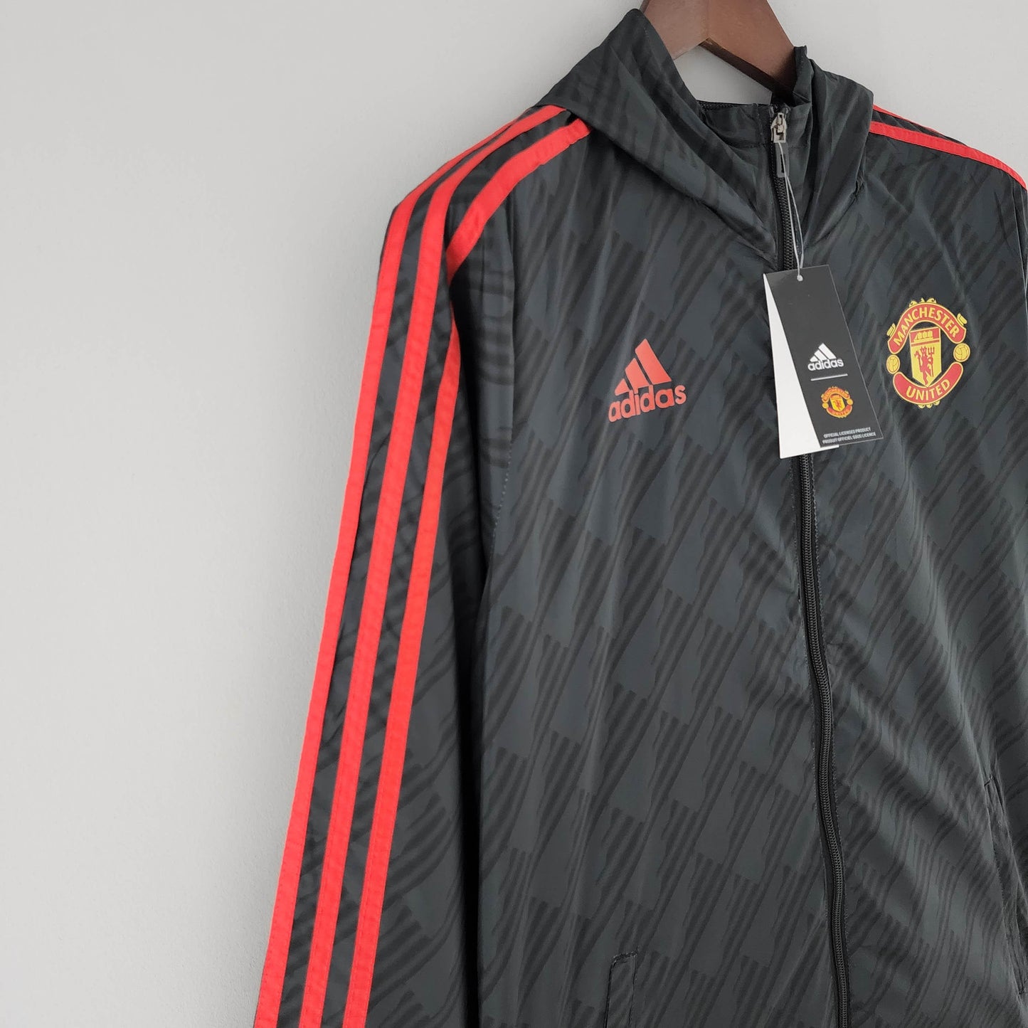 2022/2023 Manchester United Windbreaker Black Red Edge