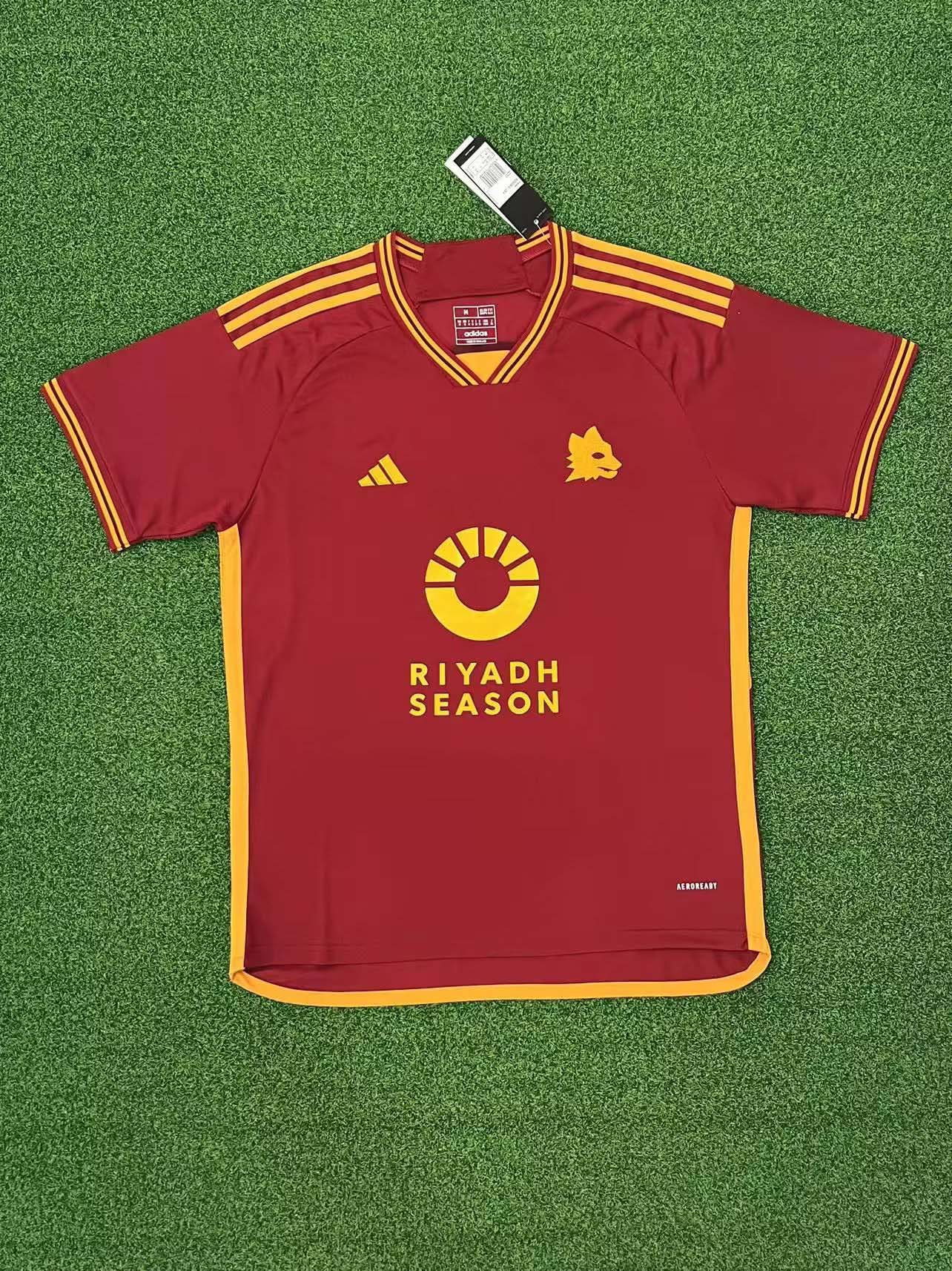 2023/2024 Roma Home Sponsor Edition Soccer Jersey 1:1 Thai Quality