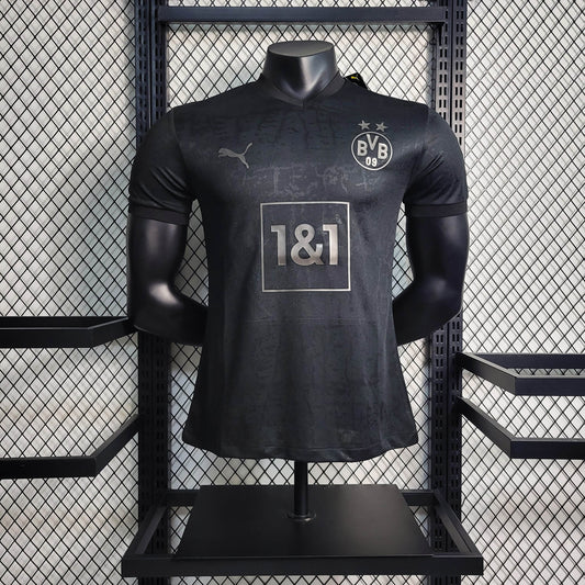 2023 Player Version Dortmund Blackout Special Edition Black Football Shirt