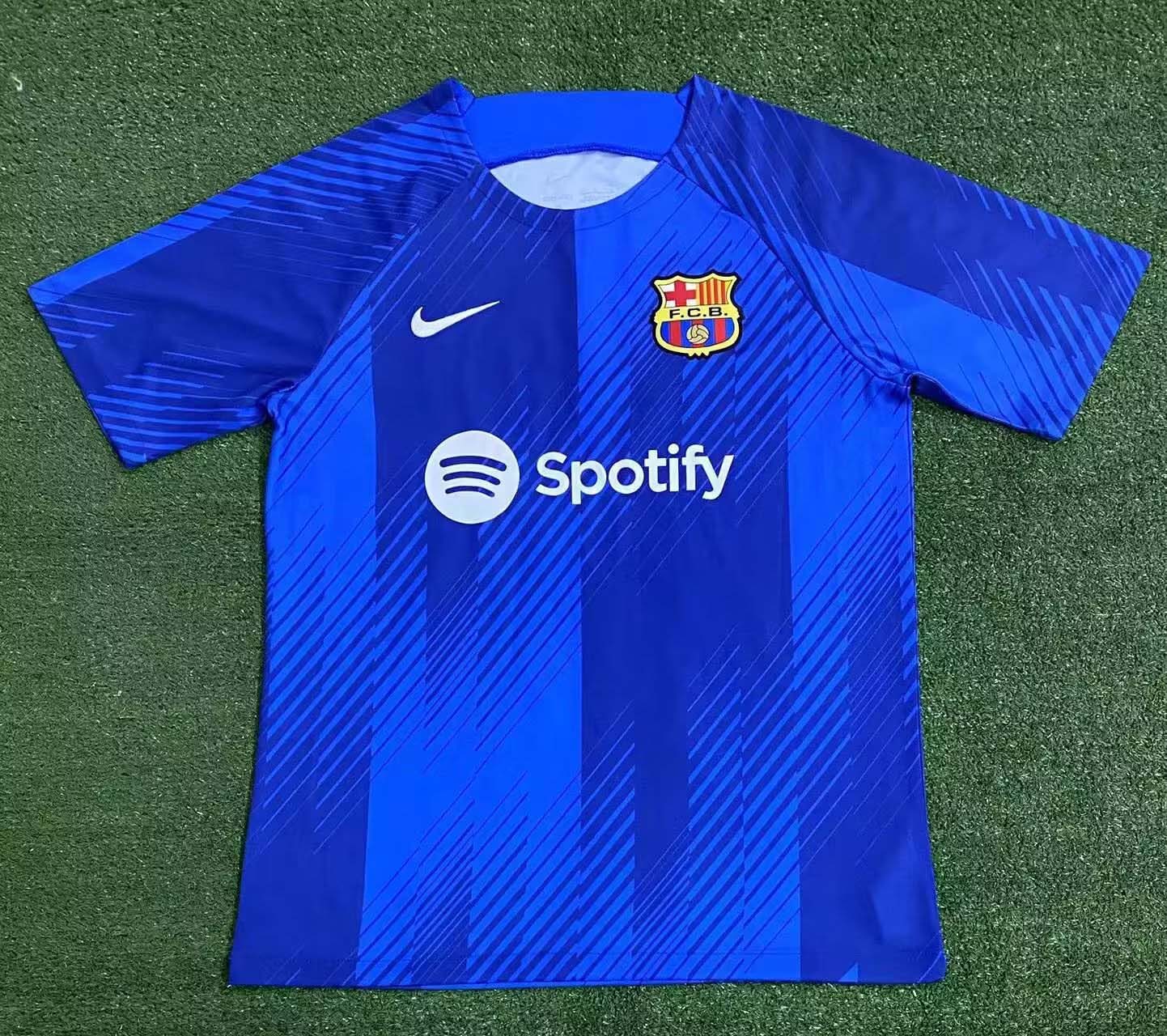 2023/2024 Barcelona Training Wear Blue Jersey