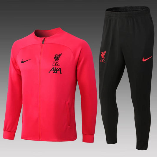 2022/2023 Liverpool Long Zipped Jacket Pink Jersey 1:1 Thai Quality Set