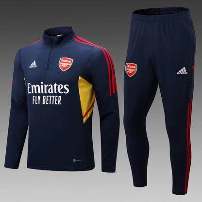 2022/2023 Arsenal Half-Pull Training Suit Royal Blue Football Shirt 1:1 Thai Quality Set