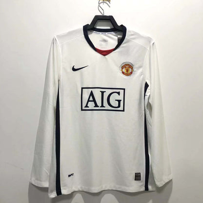 2008-2009 Retro Long Sleeve Manchester United Home Football Shirt 1:1 Thai Quality