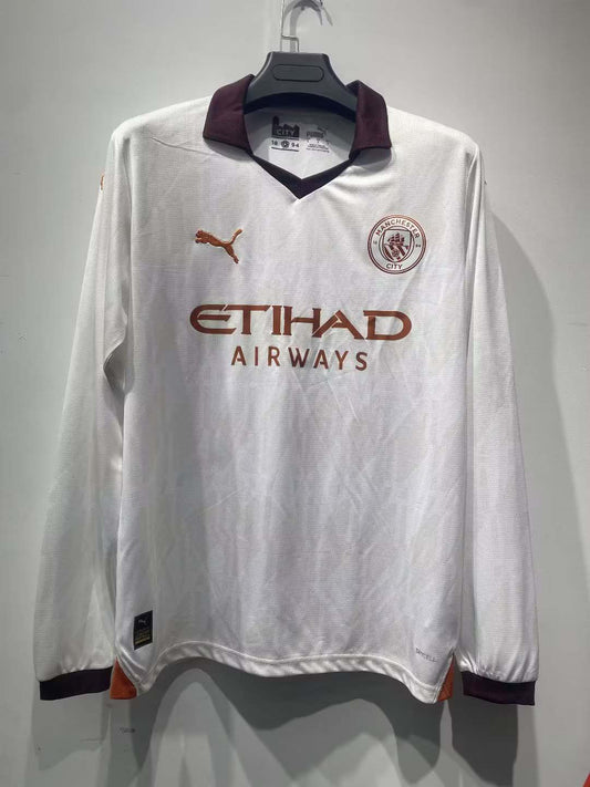 2023/2024 Long Sleeve Manchester City Away Football Shirt 1:1 Thai Quality