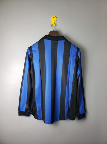 1998/1999 Retro Long Sleeve Internazionale Milan Home Football Jersey 1:1 Thai Quality