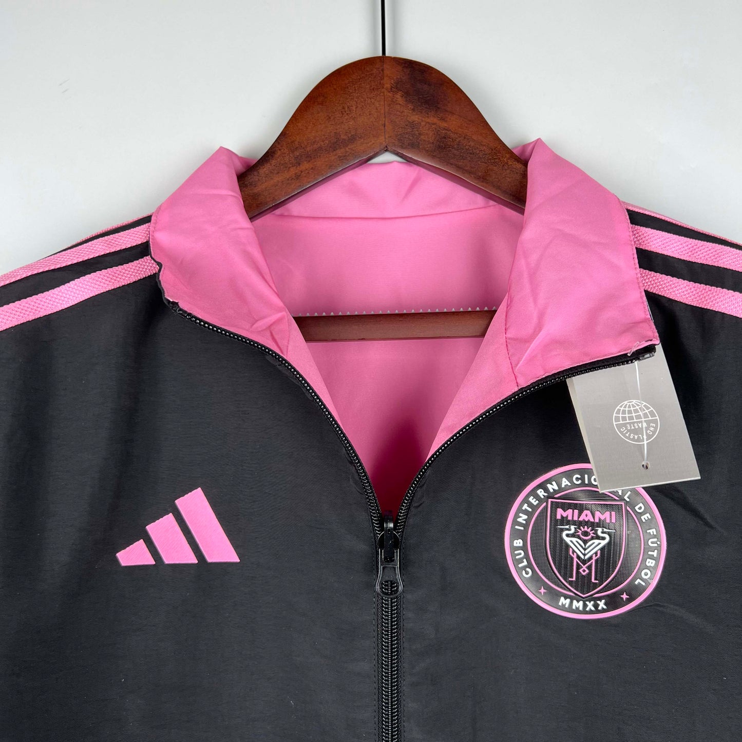 2023/2024 Inter Miami Reversible Windbreaker（black-pink）Soccer Jersey 1:1 Thai Quality