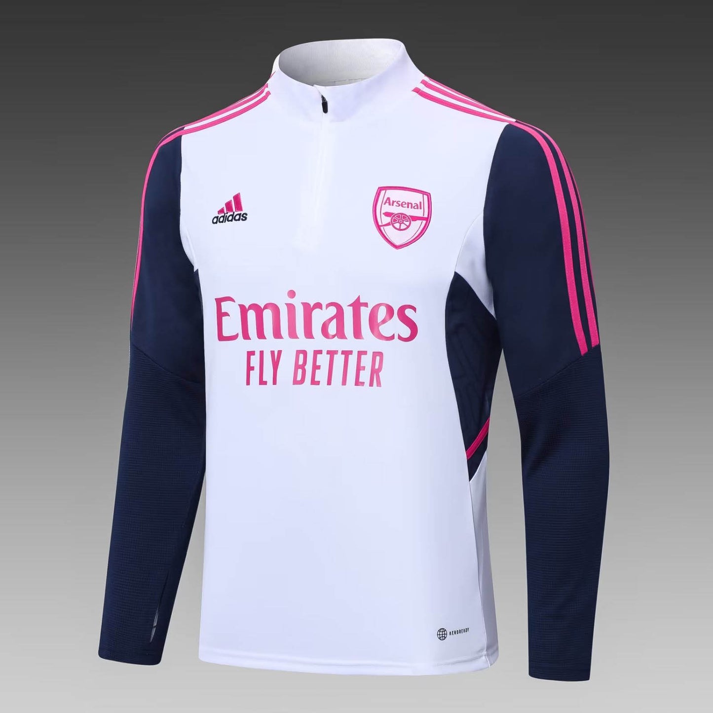 2022/2023 Arsenal Half-Pull Training Suit White Football Shirt 1:1 Thai Quality Set