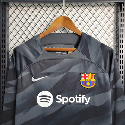 2023/2024 Long Sleeve Barcelona Goalkeeper Black Football Shirt 1:1 Thai Quality