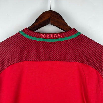 2016 Retro Long Sleeve Portugal Home Football Shirt 1:1 Thai Quality