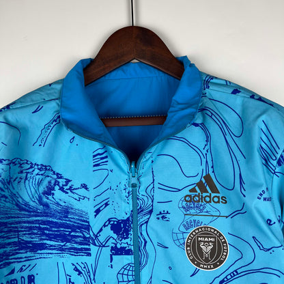 2023/2024 Inter Miami Reversible Windbreaker Blue Soccer Jersey 1:1 Thai Quality