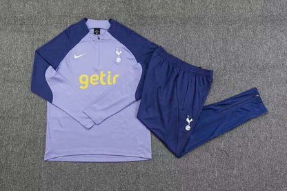 2023 Tottenham Half-Pull Training Suit Purple Jersey 1:1 Thai Quality Set